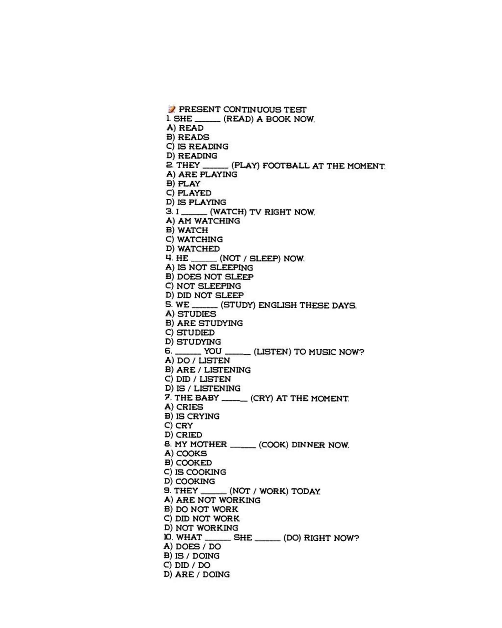 English test 2