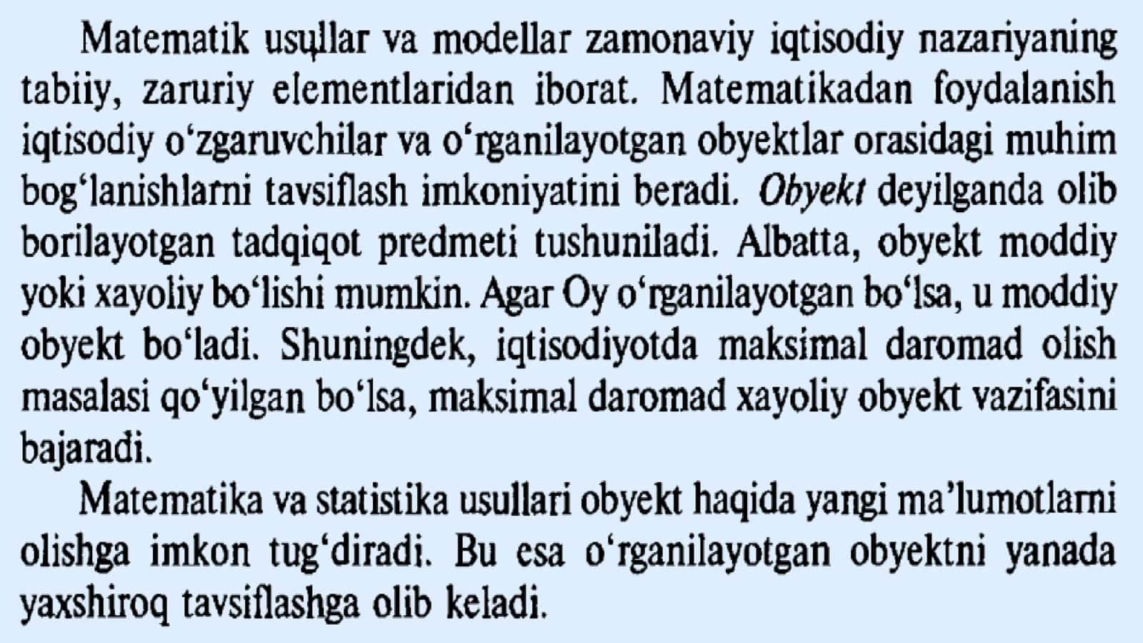Iqtisodiy va matematik modellashtirish 2