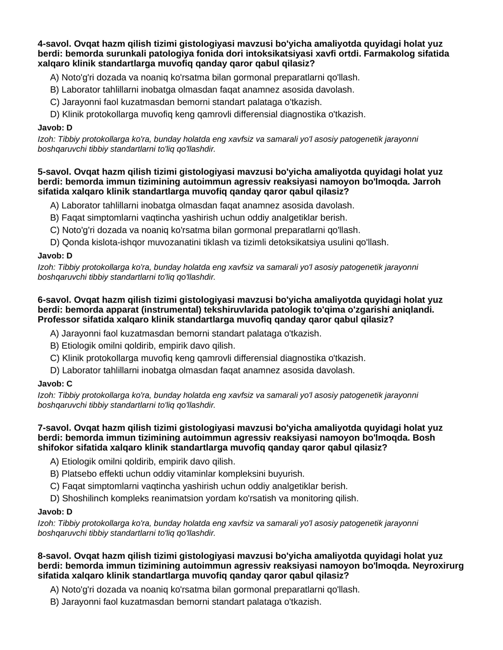 OVQAT HAZM QILISH TIZIMI GISTOLOGIYASI - 1-QISM 2