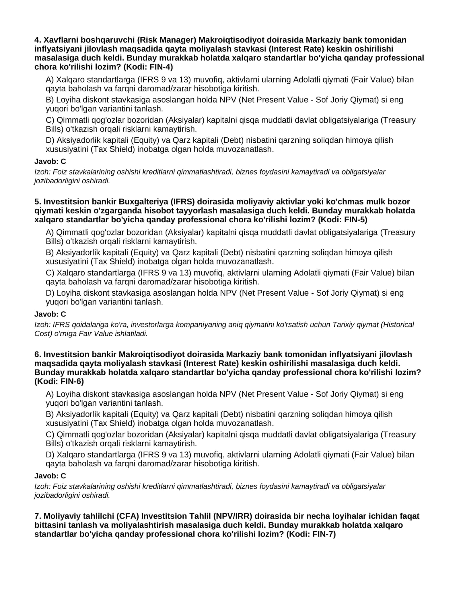 08 MOLIYA IQTISODIYOT - 200 TA QIYIN TESTLAR 2