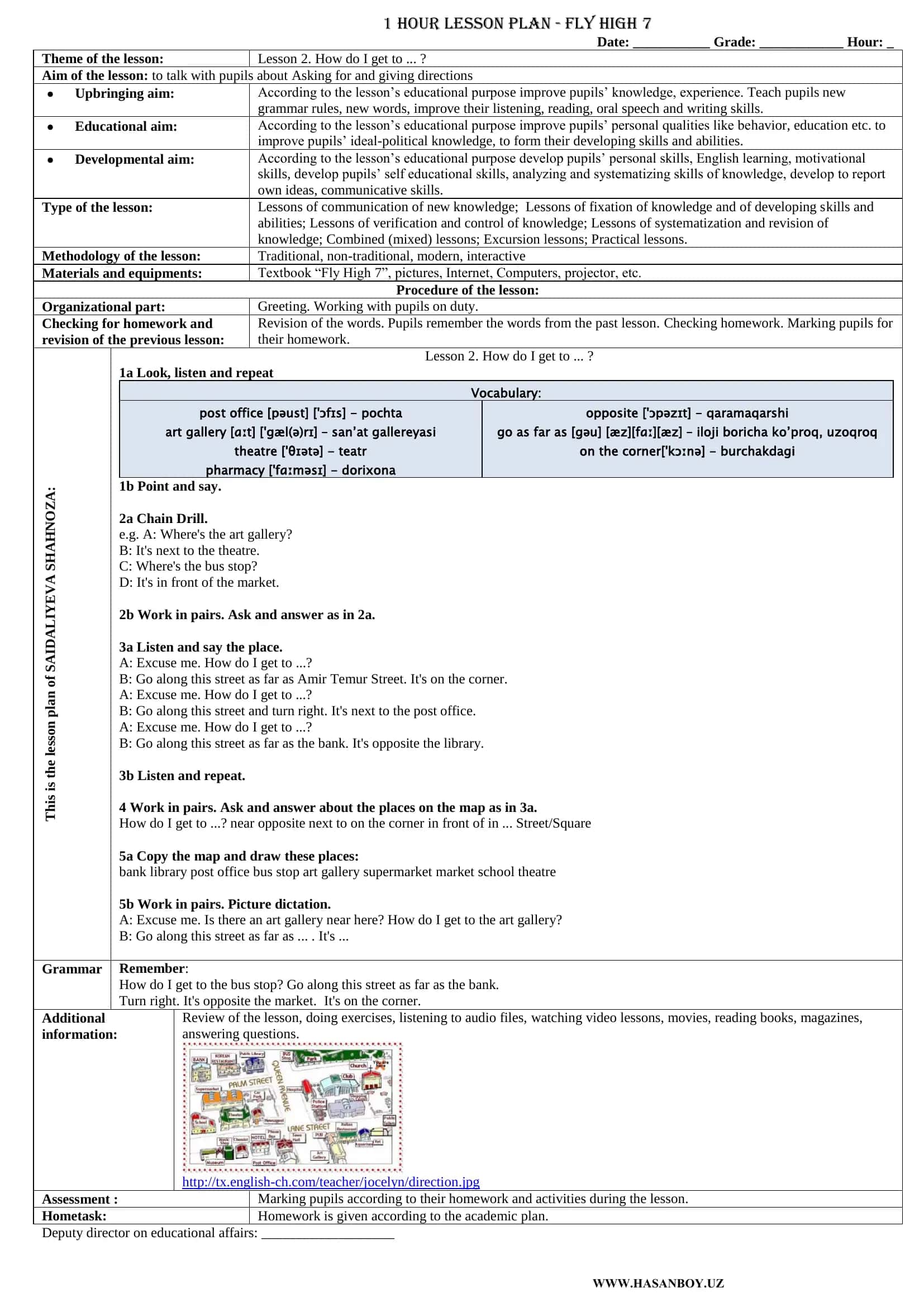 Toshqo'rg'on lesson materials 2