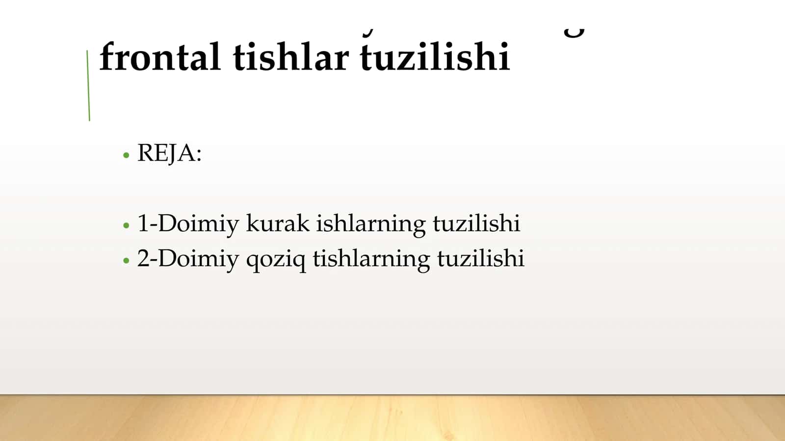 Doimiy tishlovdagi frontal guruhi tishlarning tuzilishi 2