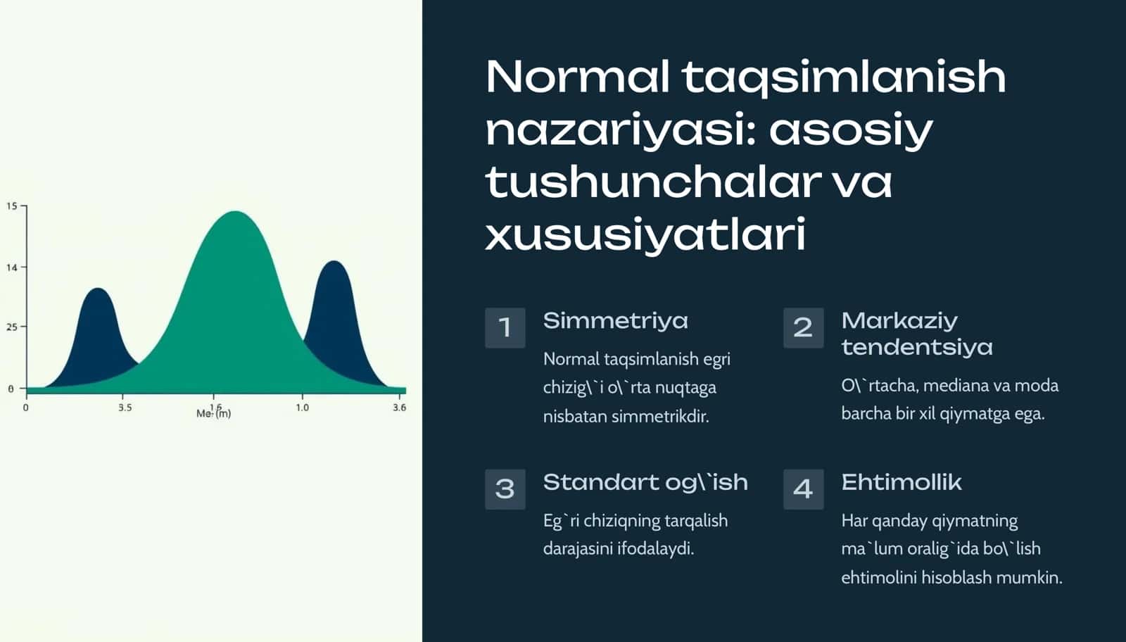 NORMAL TAQSIMLANISH NAZARIYASI VA UNI AMALIYOTGA TADBIQ ETISH 2