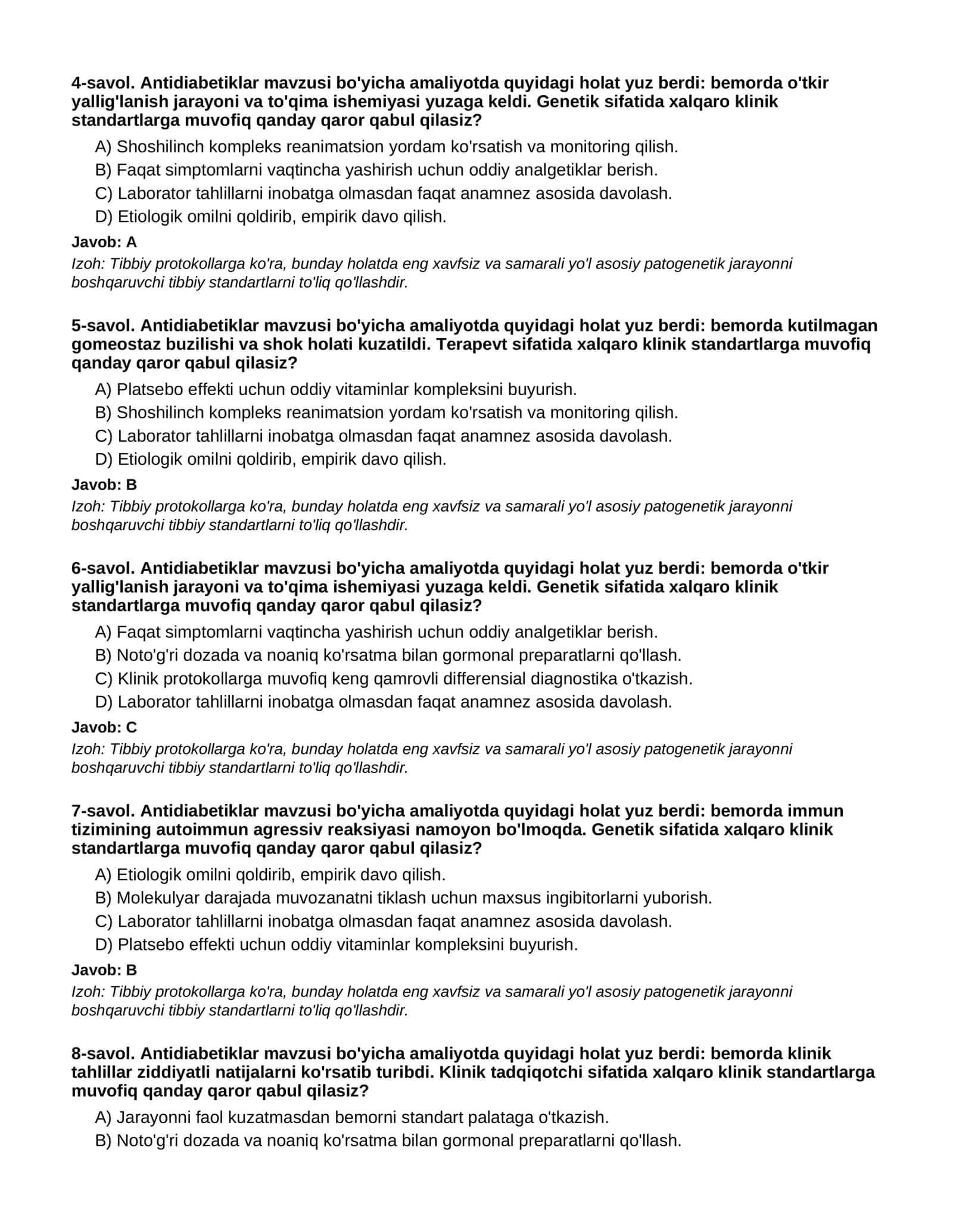 Antidiabetiklar - 1-Qism 2