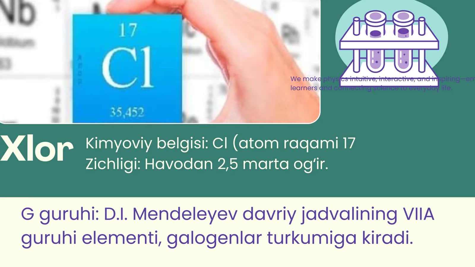 Xlor haqida slayd 2