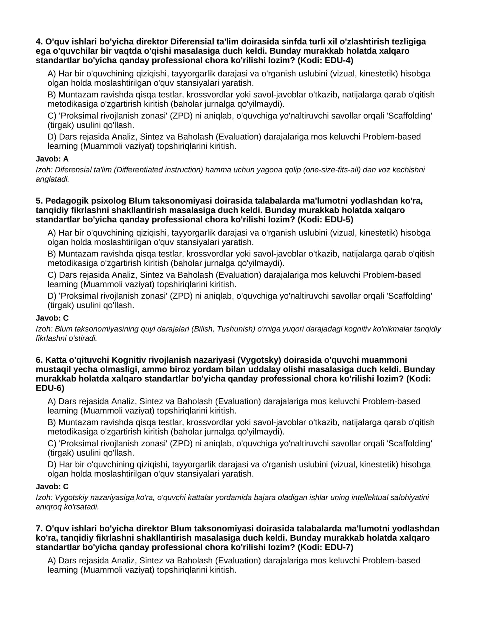 06 TALIM PEDAGOGIKA - 200 TA QIYIN TESTLAR 2