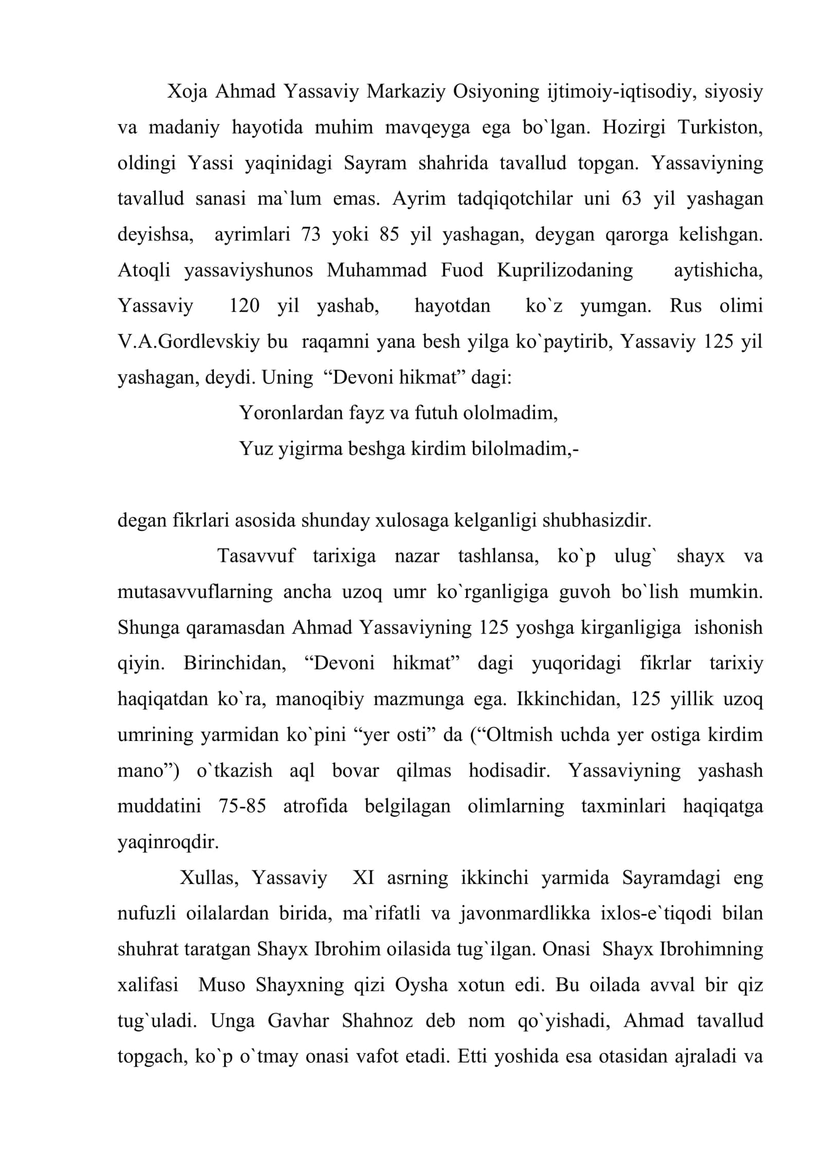 Ahmad Yassaviy. Devoni hikmat 2