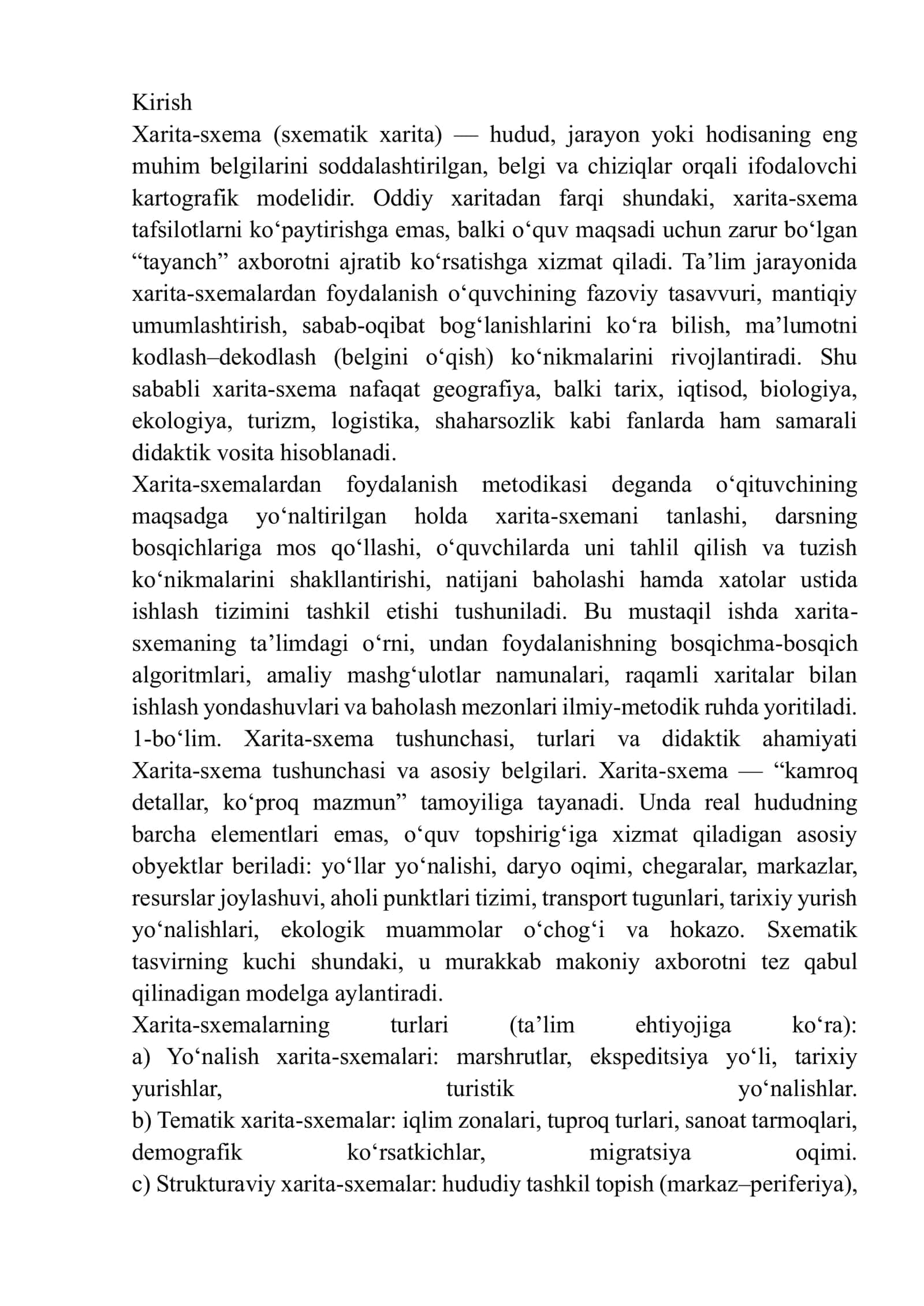 Xarita-sxemalardan foydalanish metodikasi 2
