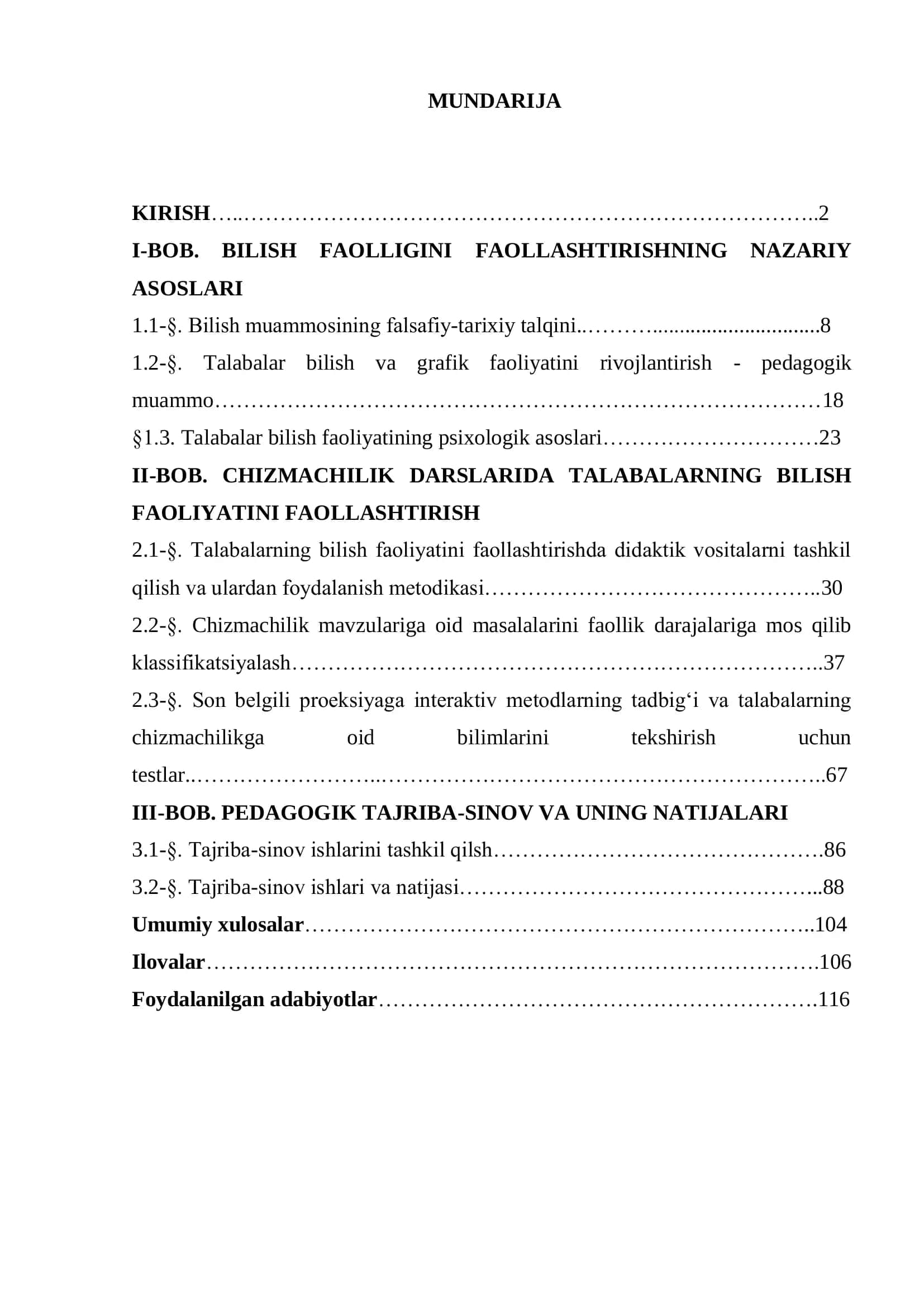 Tasviriy san‟at va muhandislik grafikasi bakalavriat ta‟lim yo„nalishi talabasi BITIRUV MALAKAVIY ISHI 2