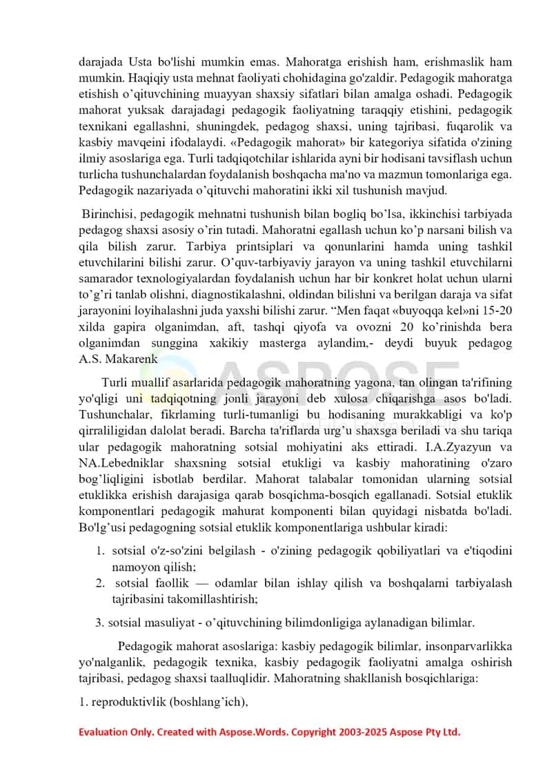 Pedagogik mahorat 2