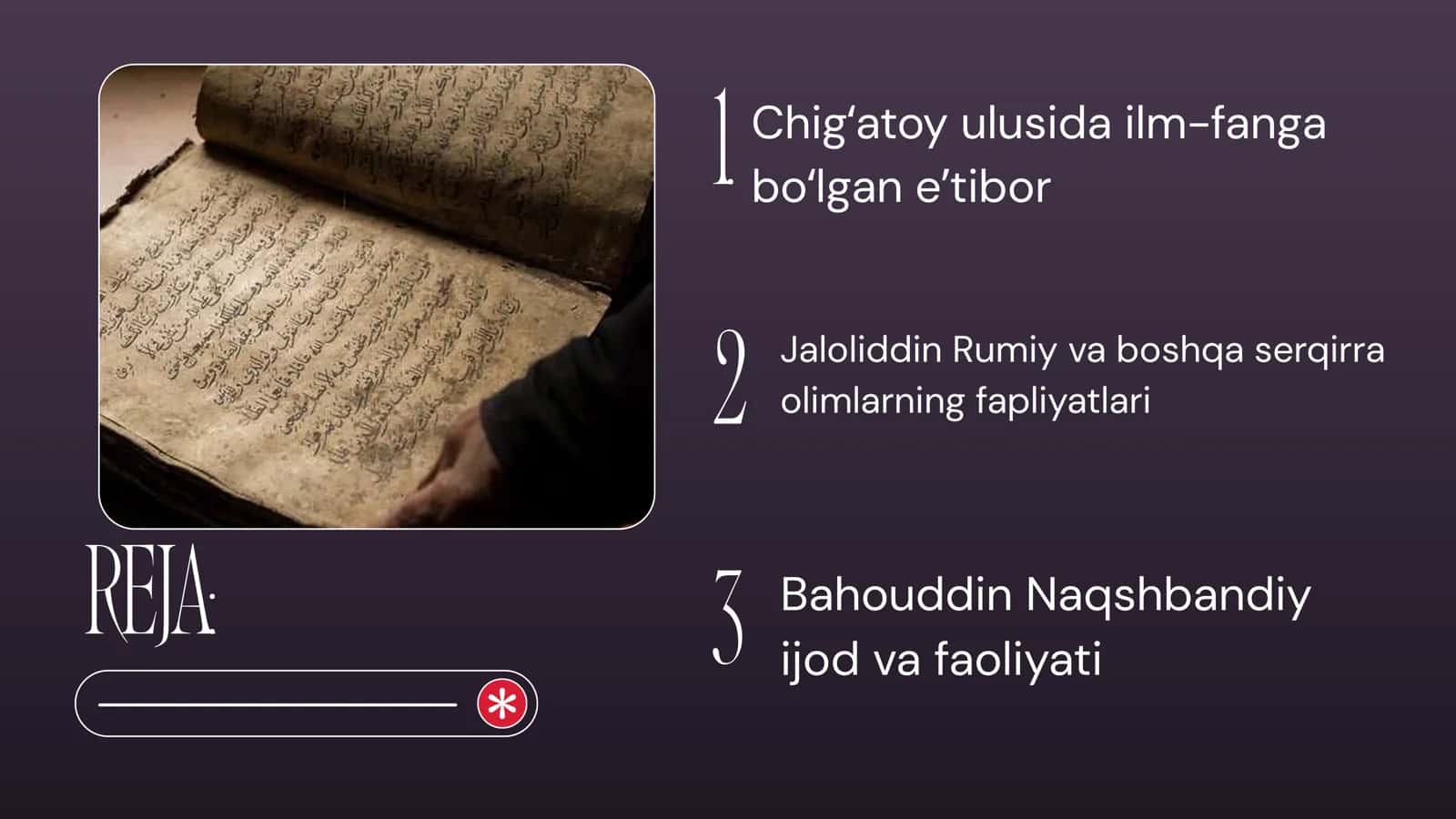 XIII ASR -XIV ASR BIRINCHI YARMI ILM FAN 2
