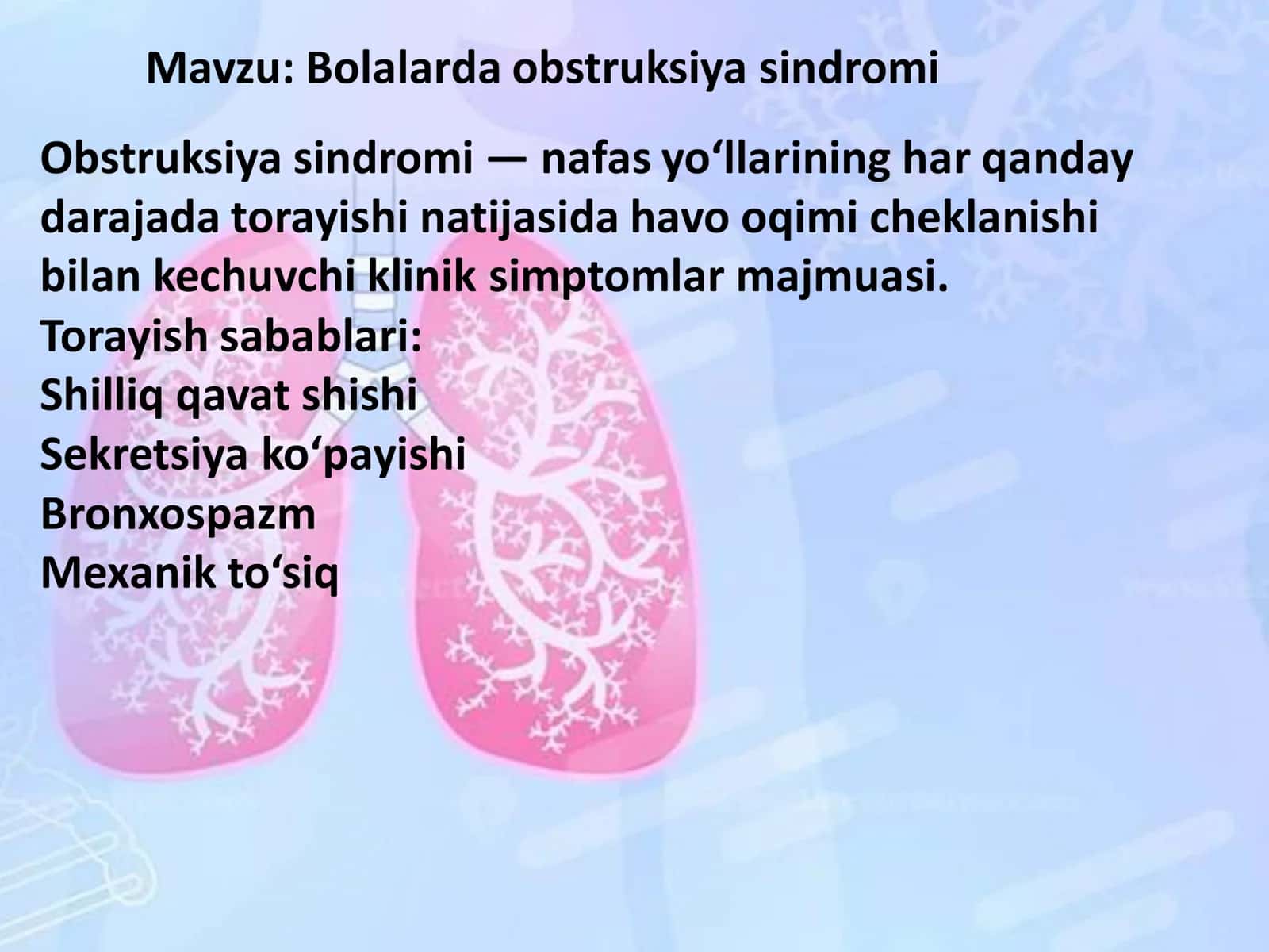 Bolalarda obstruksiya sindromi 2