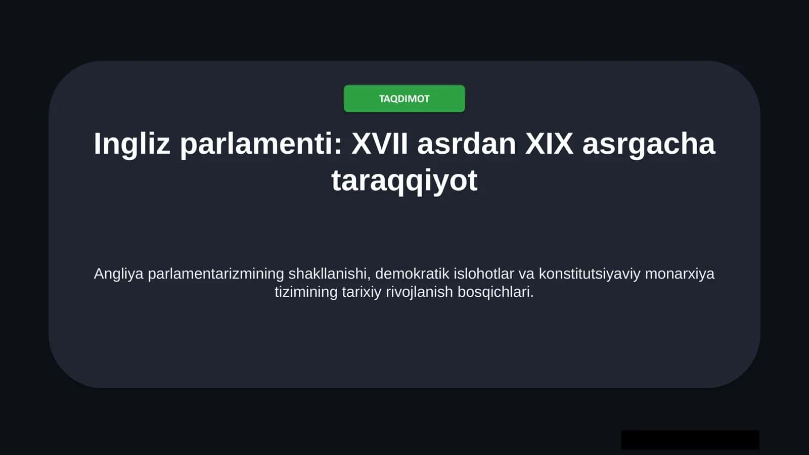 Ingliz parlamenti  XVII asrdan XIX asrgacha taraqqiyot 2