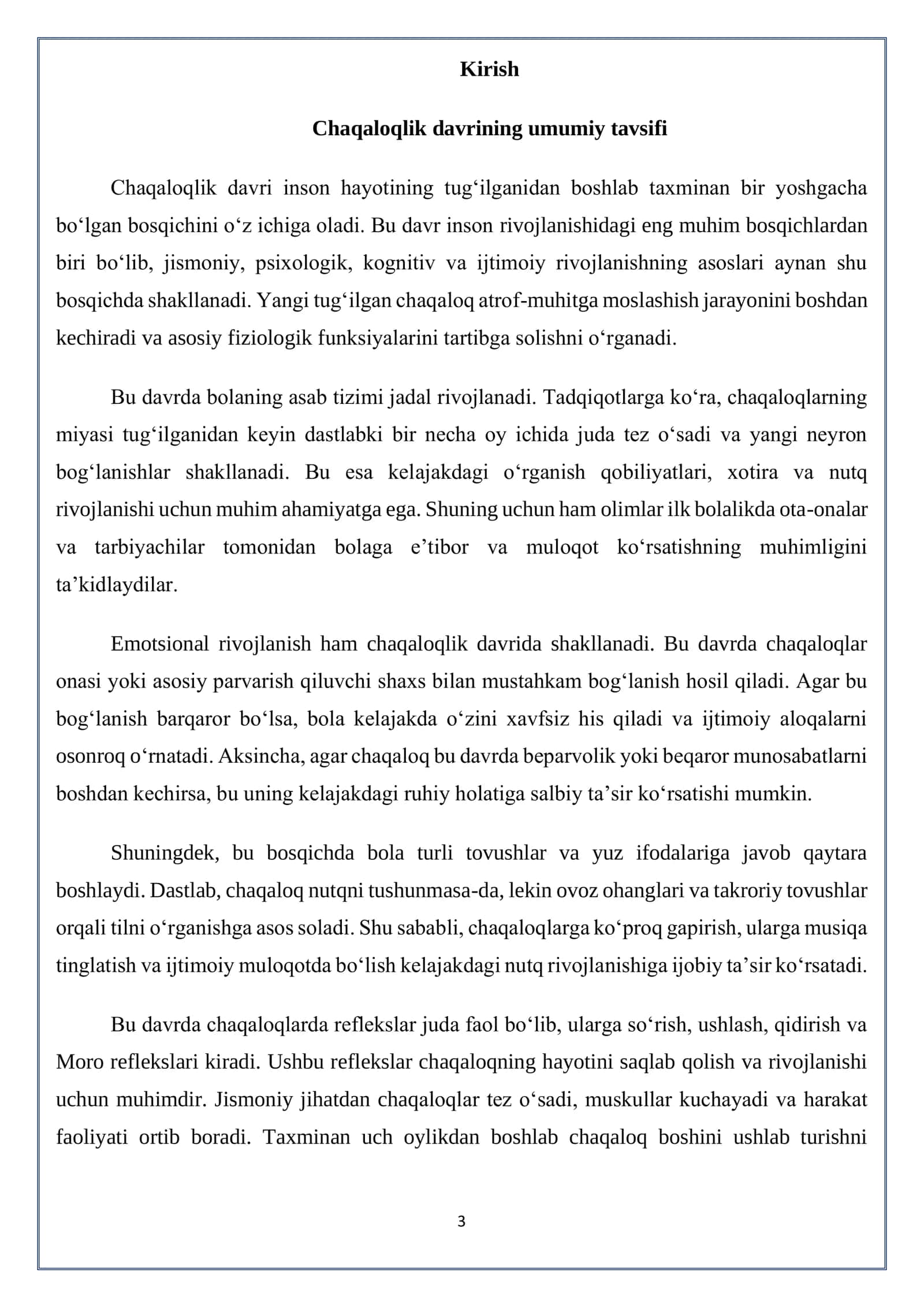 Chaqaloqlik davri 2