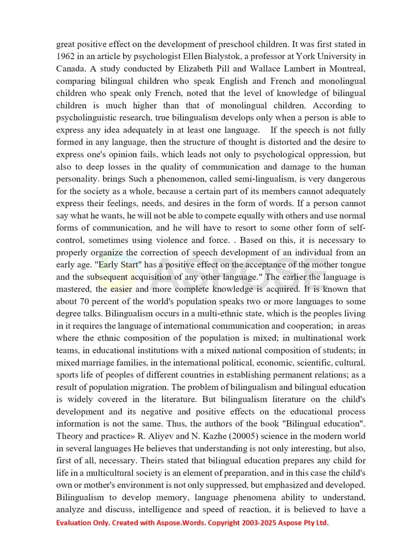 Language Acquisition in Bilingual Children: A Comparative Study 2