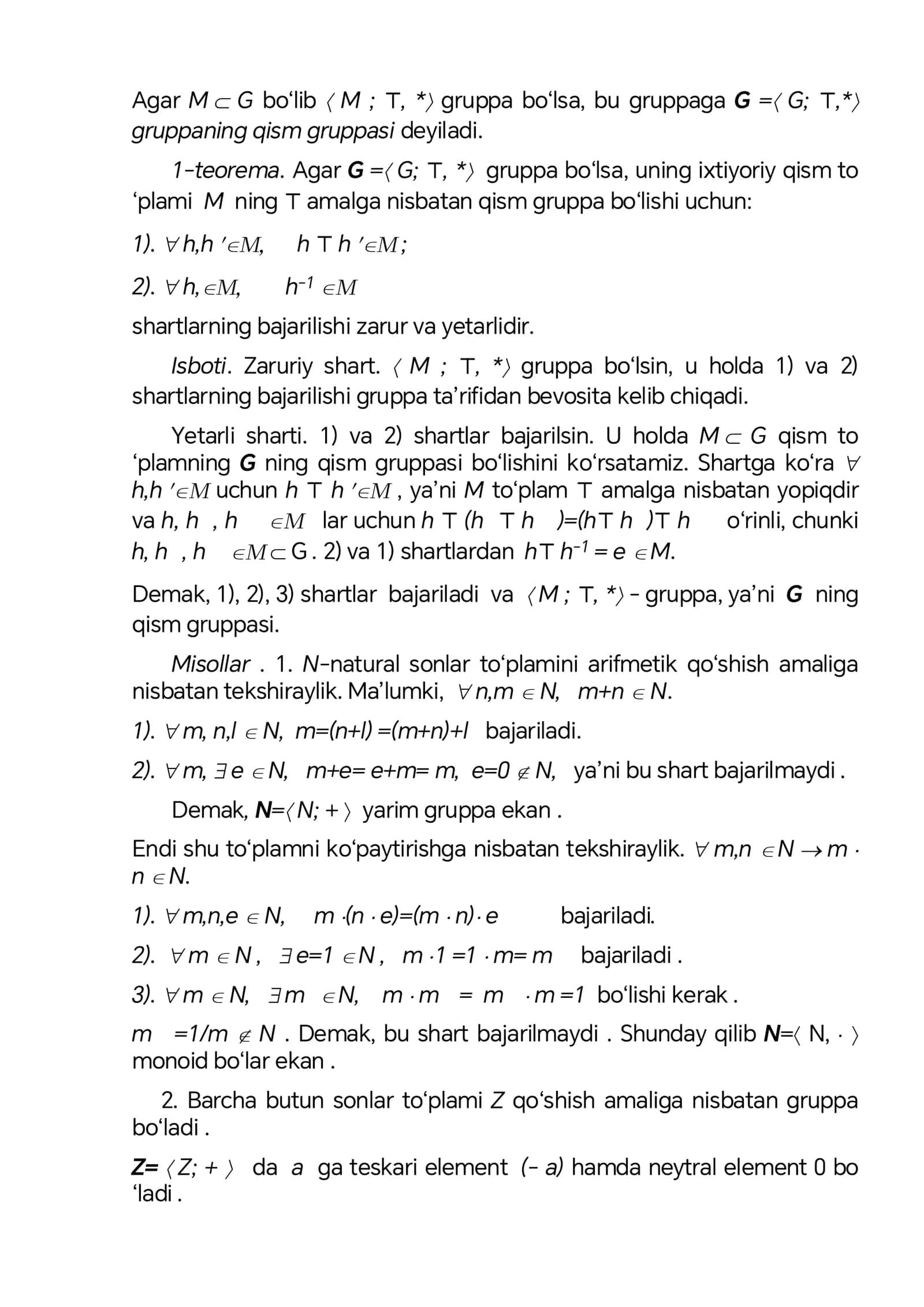Gruppa. Halqa. Jism. Maydon 2