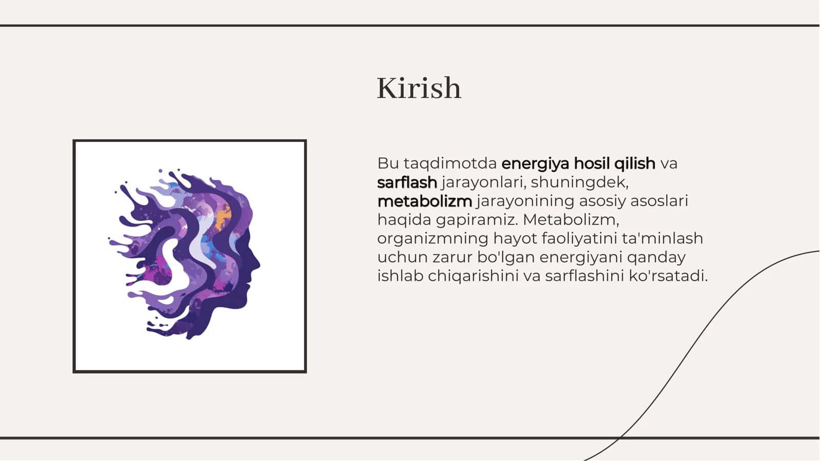 Energiya Hosil Qilish va Sarﬂash 2