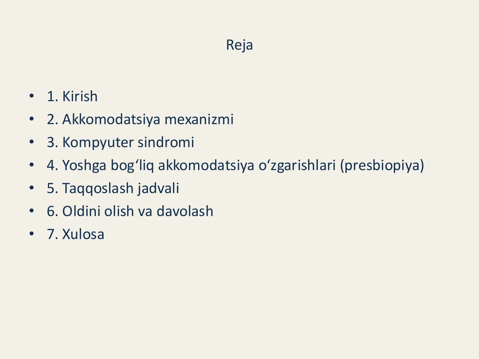 Akkomodatsiya buzilishlarining zamonaviy nazariyasi 2