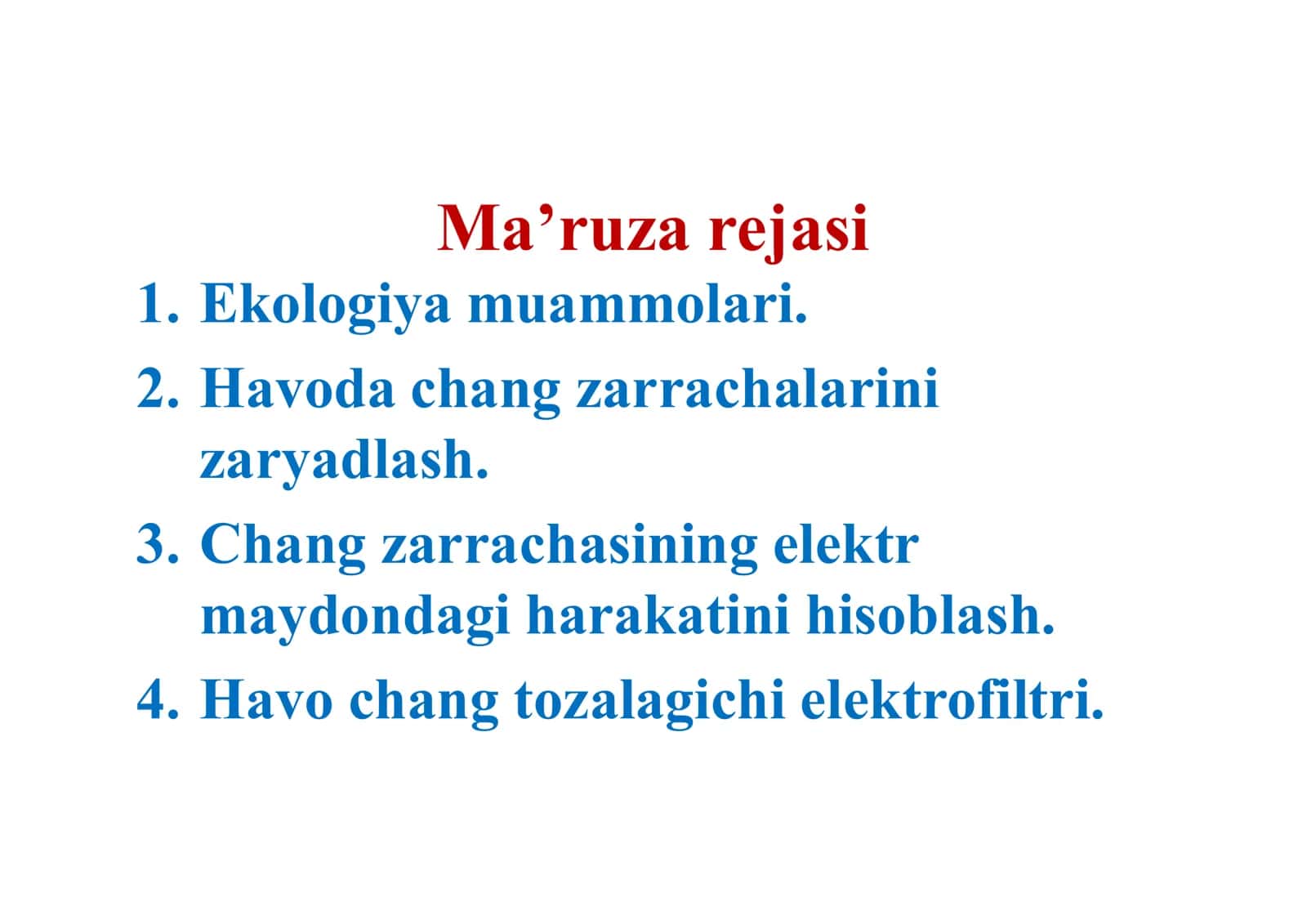 Havo chang tozalagichini tuzilishi va ishlashi 2