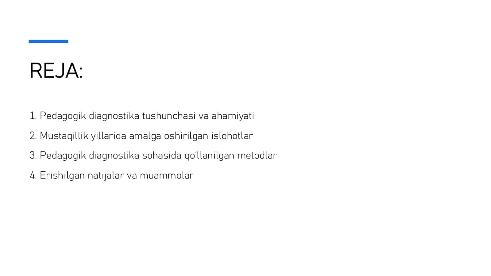 O'zbekistonda mustaqillik yillarida pedagogik diagnostika sohasida amalga oshirilgan ishlar va ularning natijalari 2