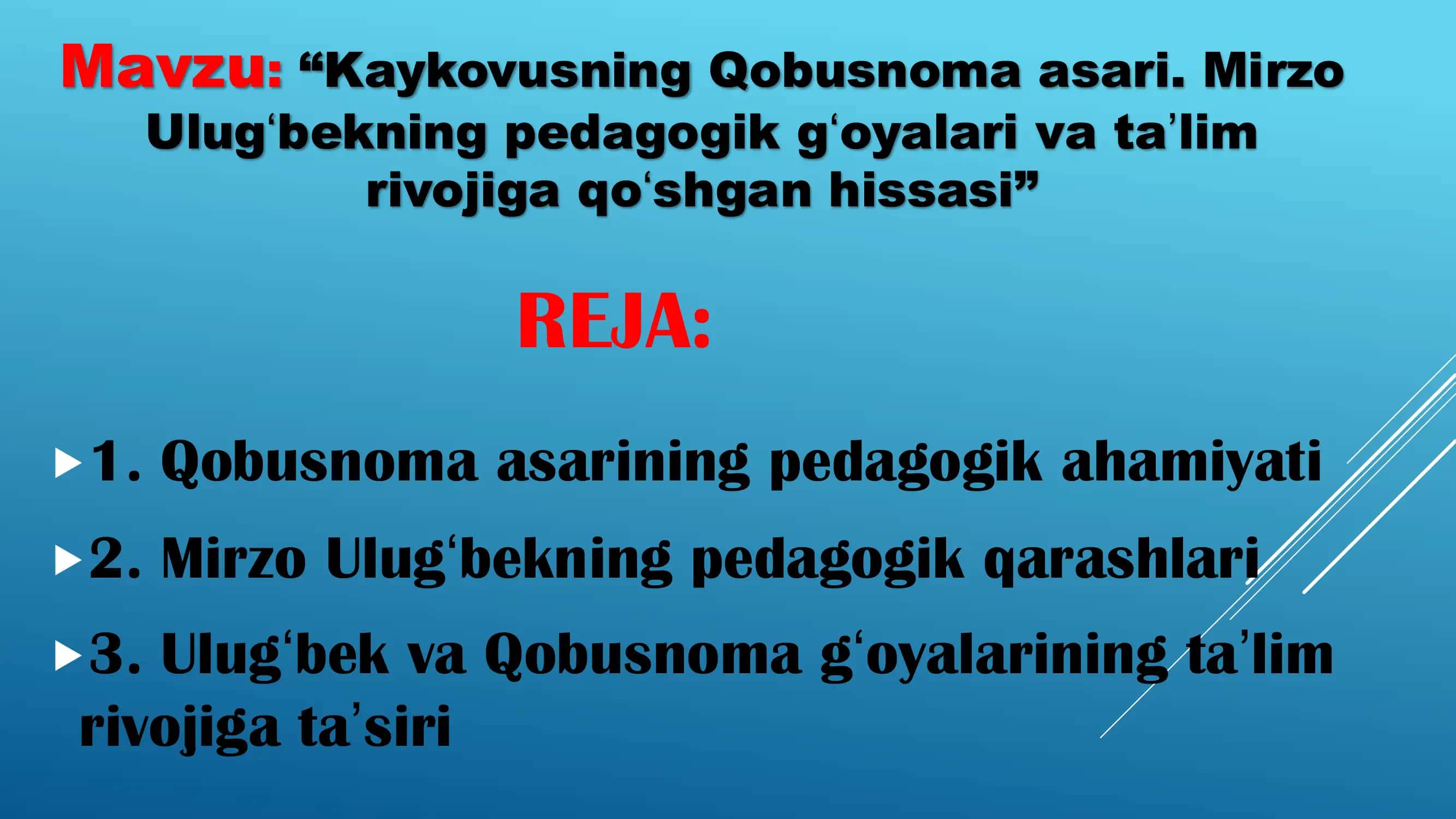 Kaykovusning “Qobusnoma” asari 2