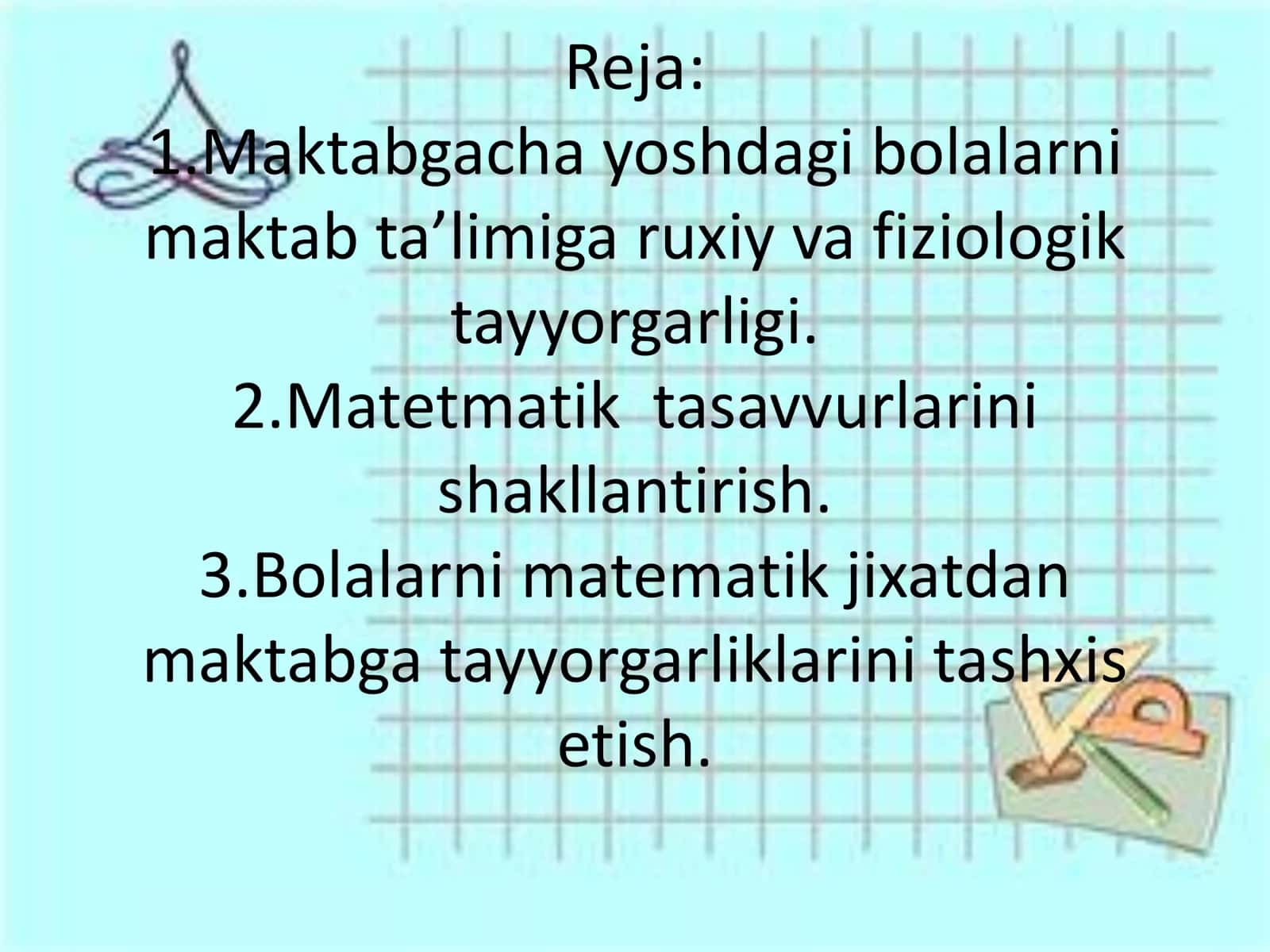 Maktabgacha yoshdagi bolalarni maktab ta'limiga tayyorlash nazariyasi 2