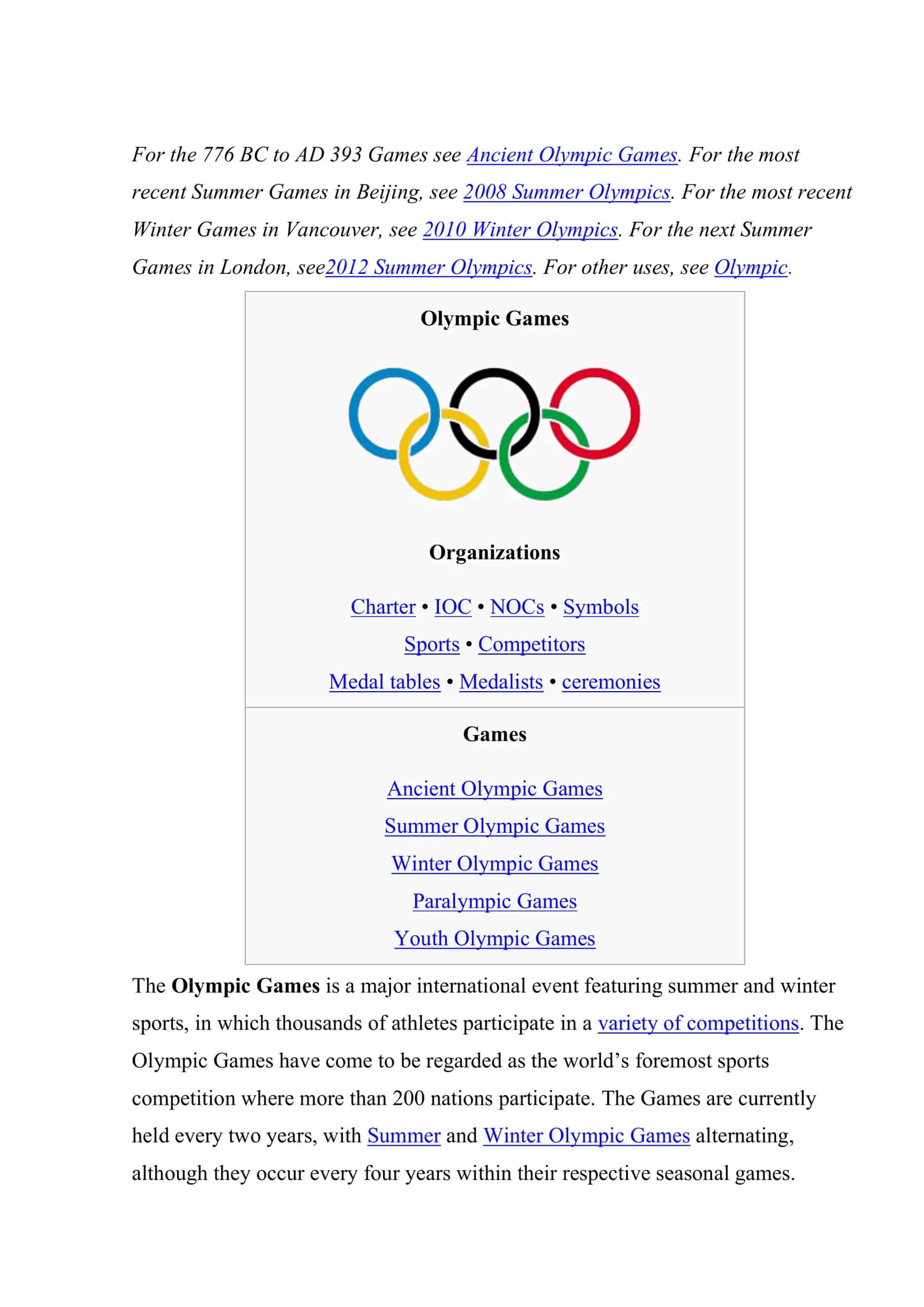 Olympic Games 2