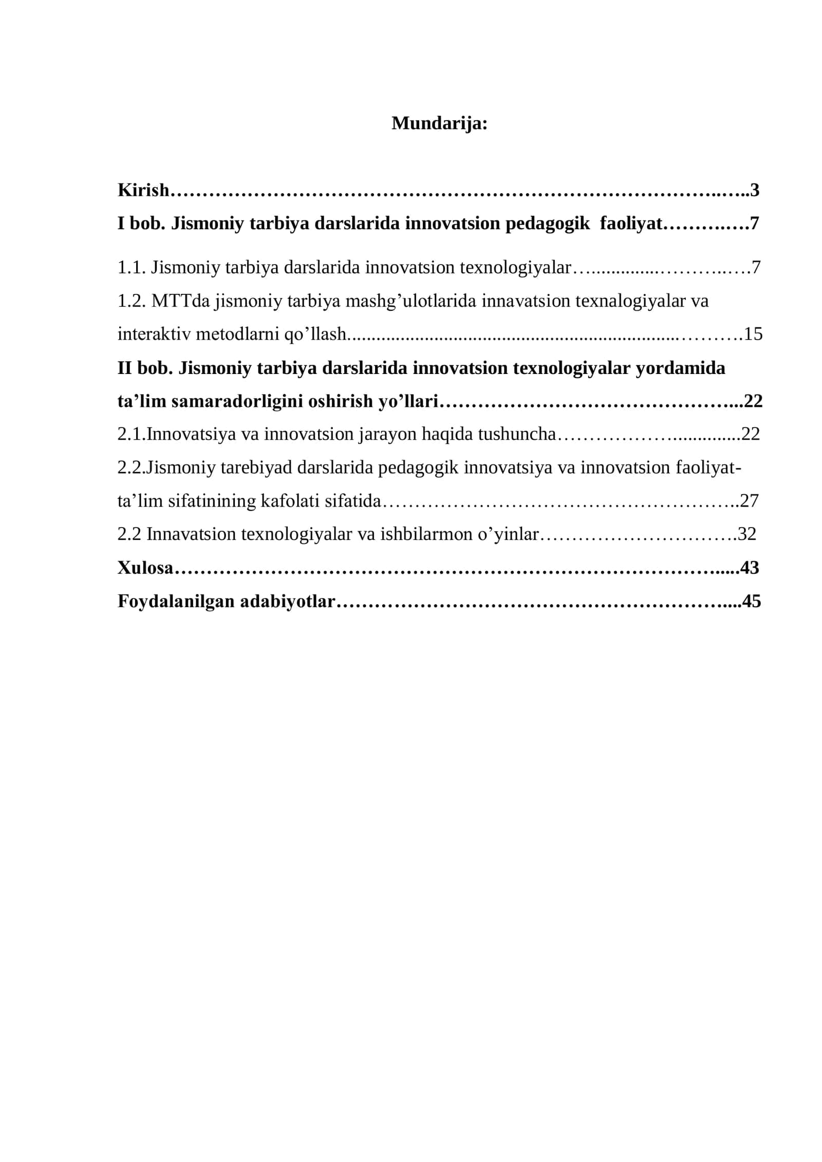 Jismoniy tarbiya darslarini innavatsion texnalogiyalar yordamida 2
