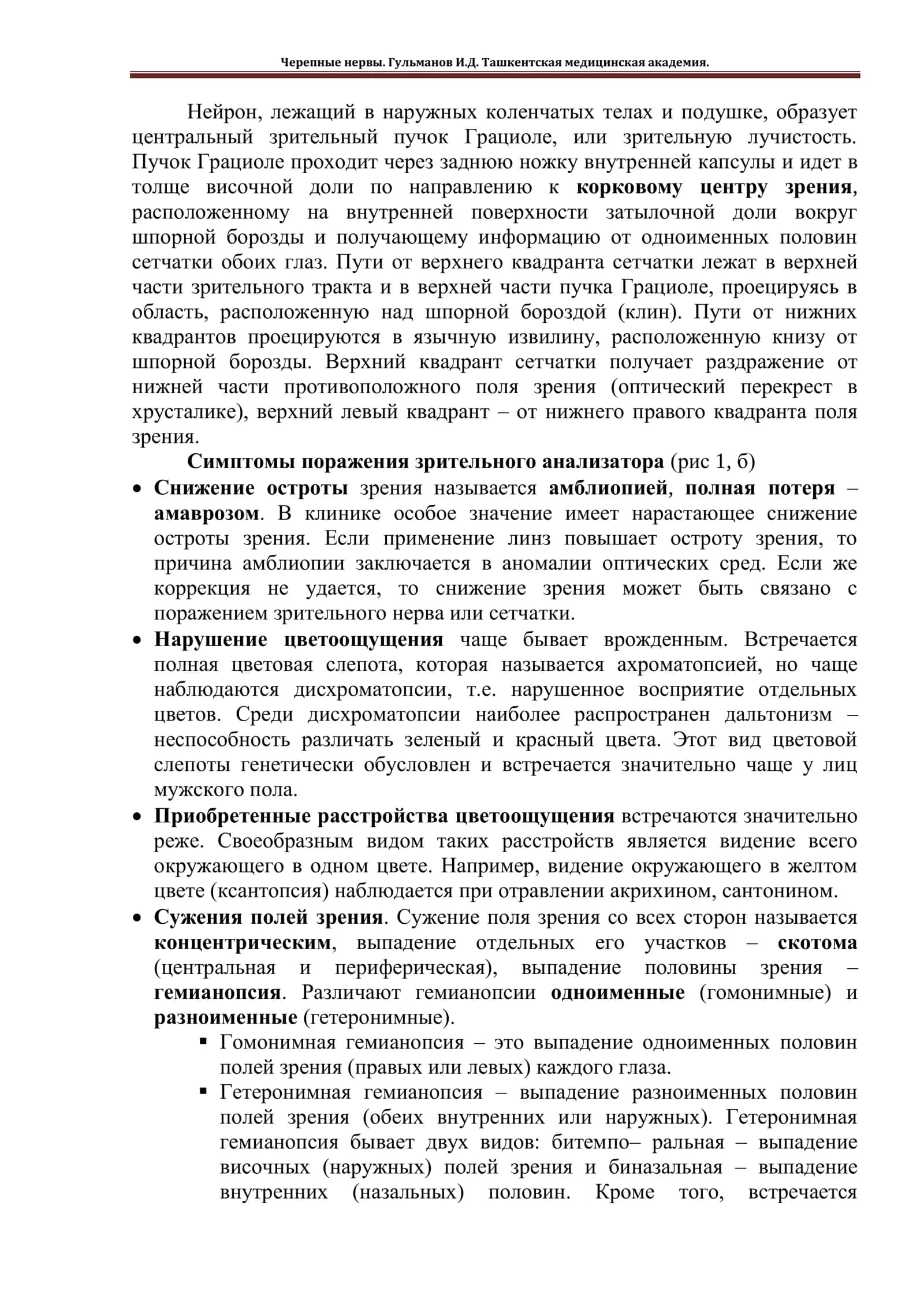 Zrительный нерв (nervus opticus) 2