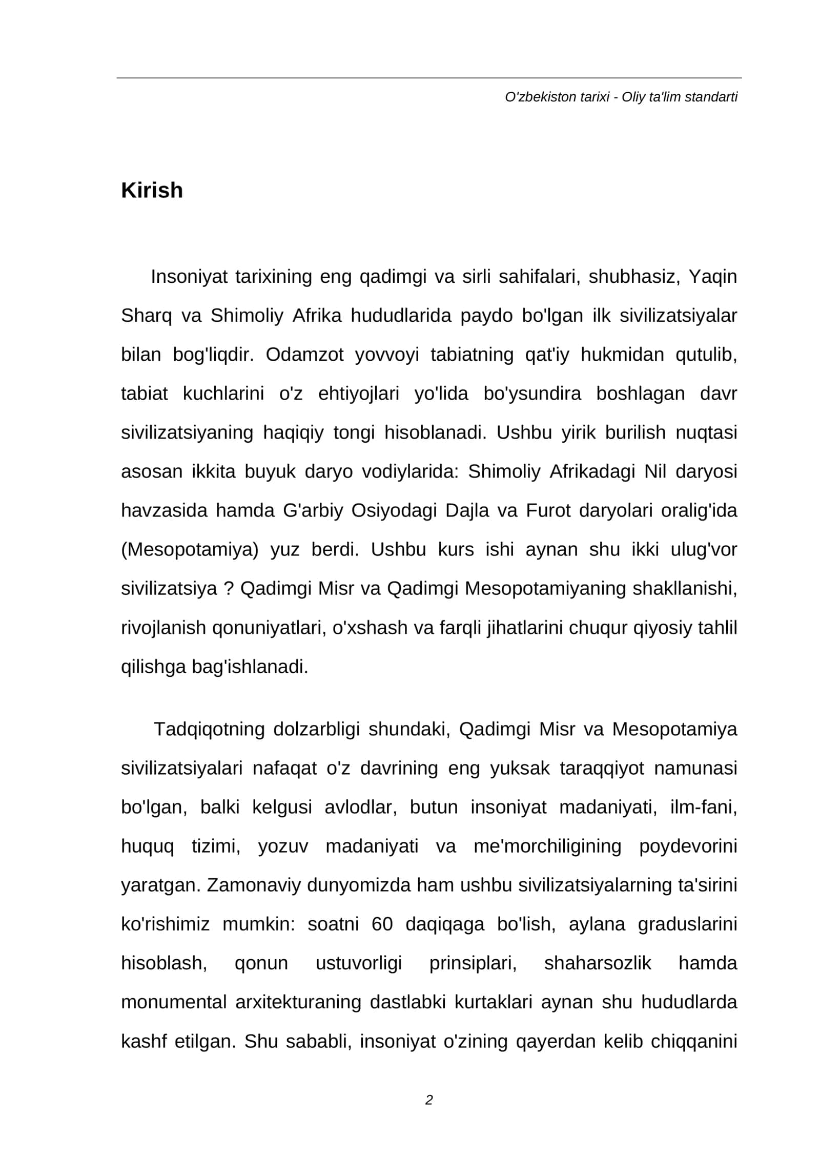 Qadimgi Misr va Mesopotamiya sivilizatsiyalarining qiyosiy tahlili 2