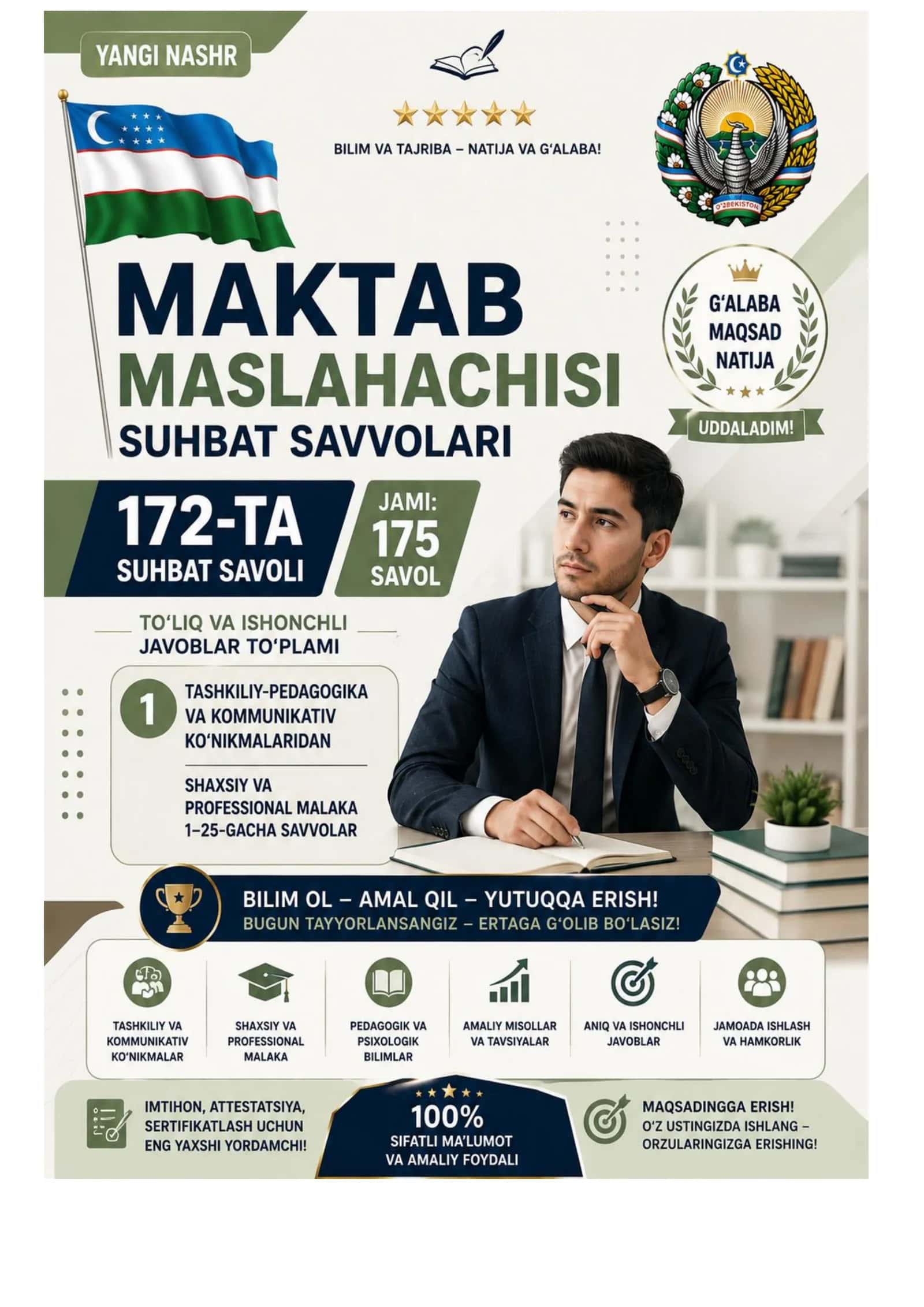 MAKTAB MASLAHATCHISI SUHBAT SAVOLLARI: 172-TA 2