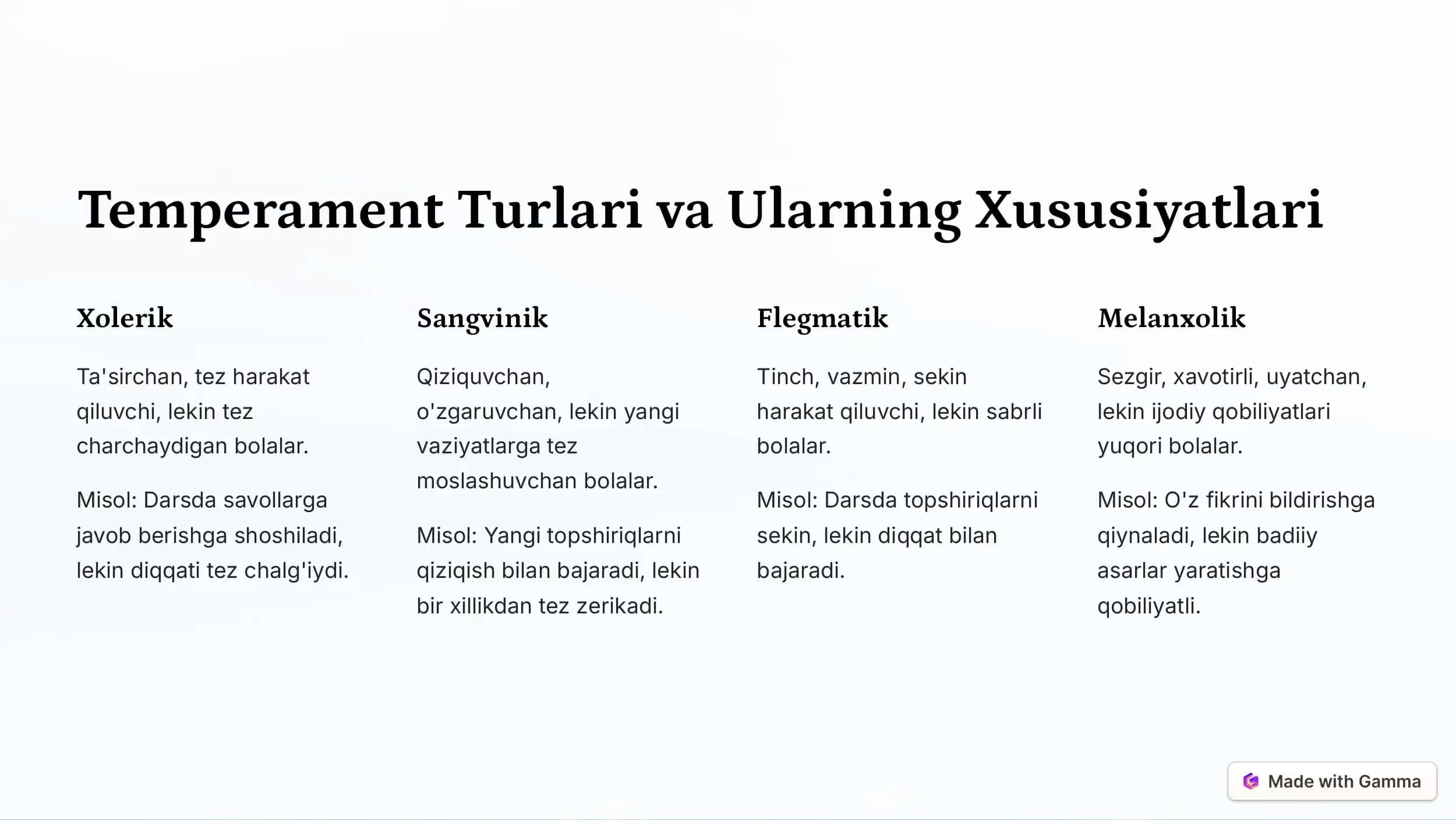 Bolalarda Oliy Nerv Faoliyatining Turlari va Fazaviy Holatlari 2