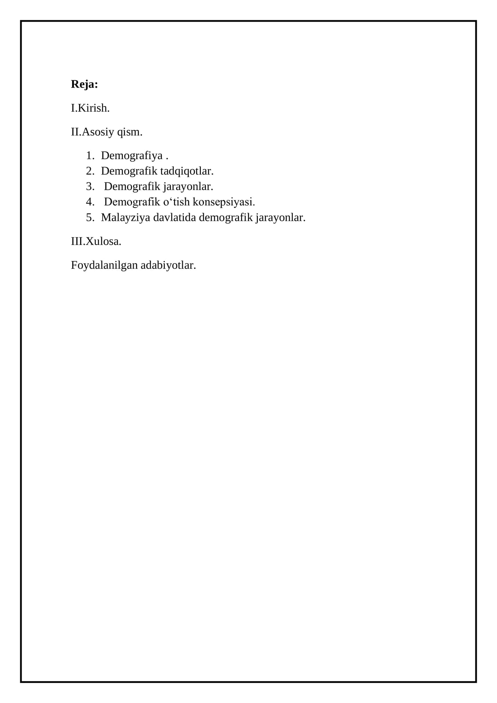 Demografik o‘tish konsepsiyasi 2