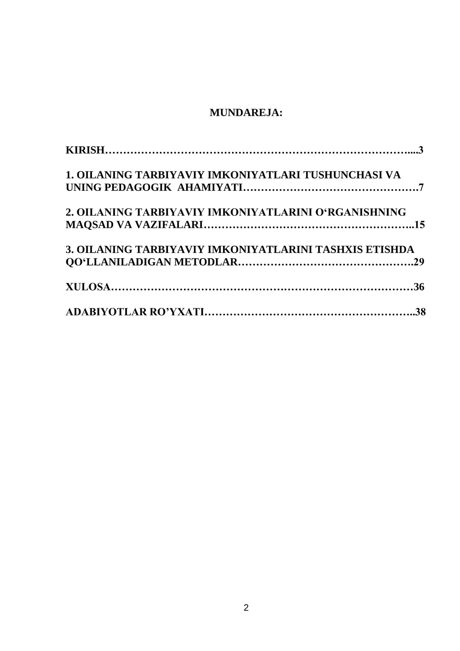 OILANING TARBIYAVIY IMKONIYATLARI 2