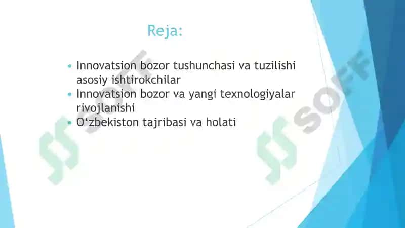 Innovatsion bozorning tuzilishi va uning yangi texnologiyalar rivojlanishiga ta'siri 2