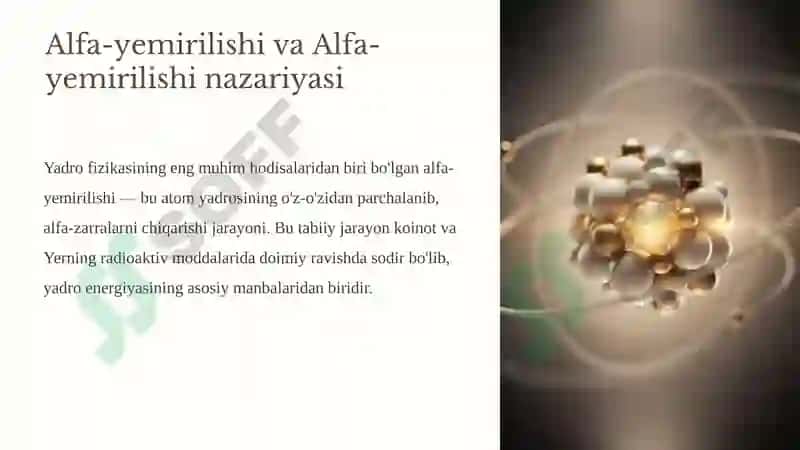 alfa yemirilishi 2