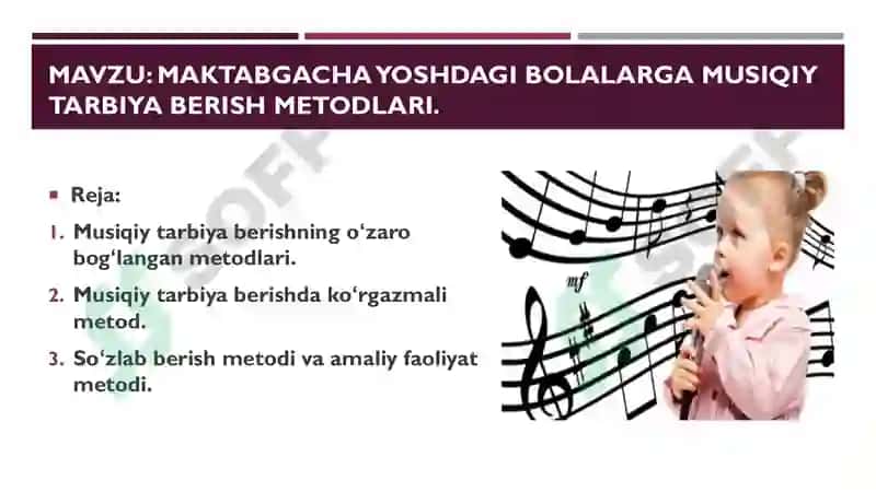 BOLALAR MUSIQIY TA’LIMI METODIKASI 2