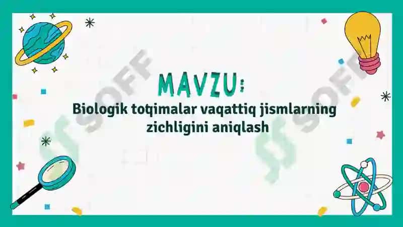 Biologik toqimalar vaqattiq jismlarning zichligini aniqlash 2