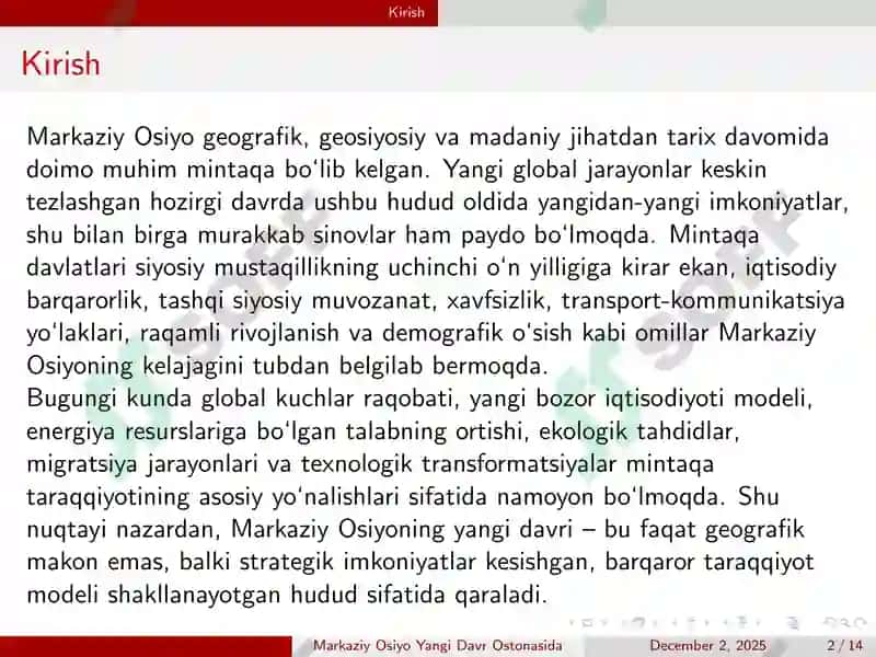 Markaziy Osiyo 2