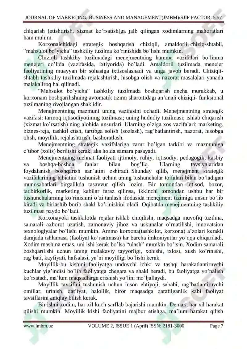 STRATEGIK MENEJMENTNING IQTISODIYOTDA TUTGAN O’RNI 2