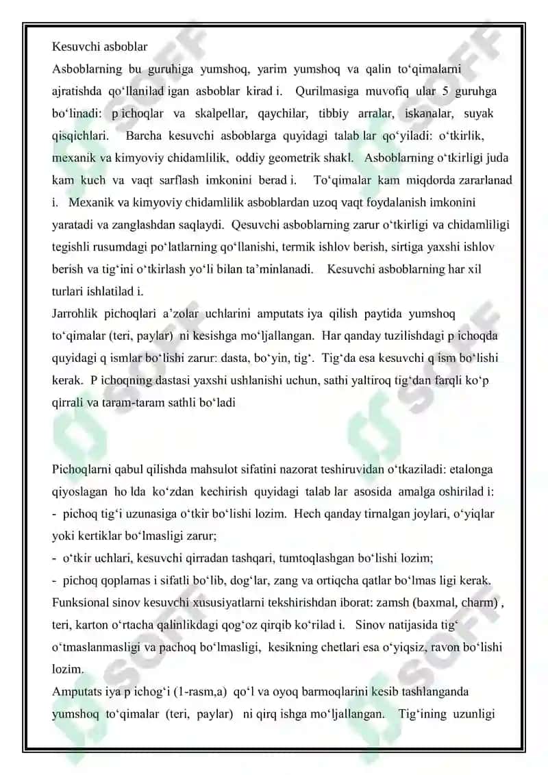 Tibbiyot asboblari 2