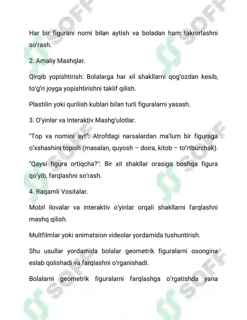 Geometrik Figuralar mashg'uloti 2