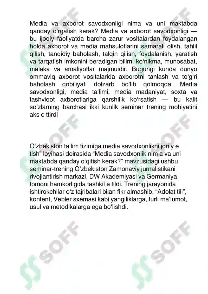 Media va axborot savodxonligi 2