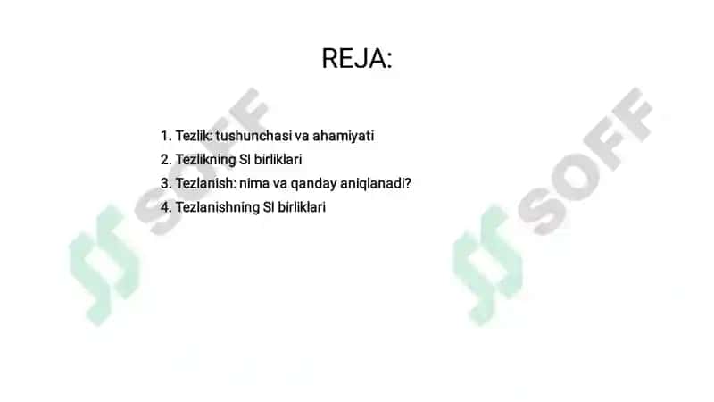 Tezlik va tezlanish 2
