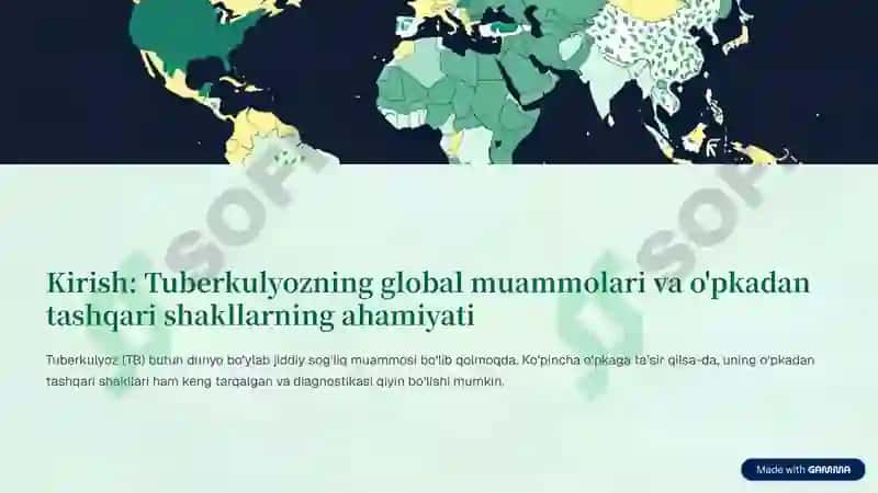 O'pkadan tashqari tuberkulyozning Rentgenologik va nurdiagnostikasi 2