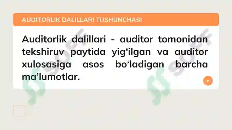 Auditorlik dalillari 2