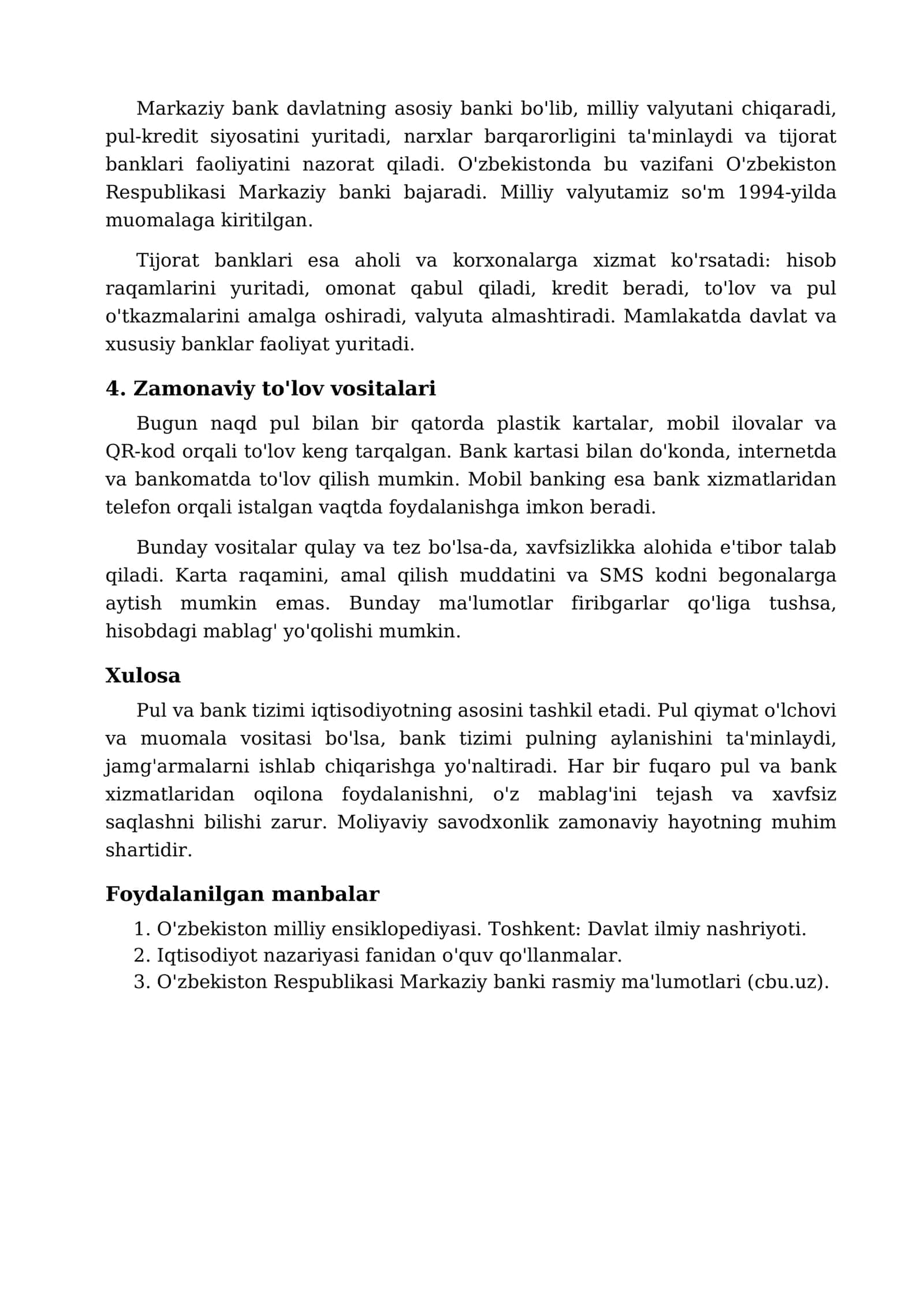Pul va bank tizimi 2