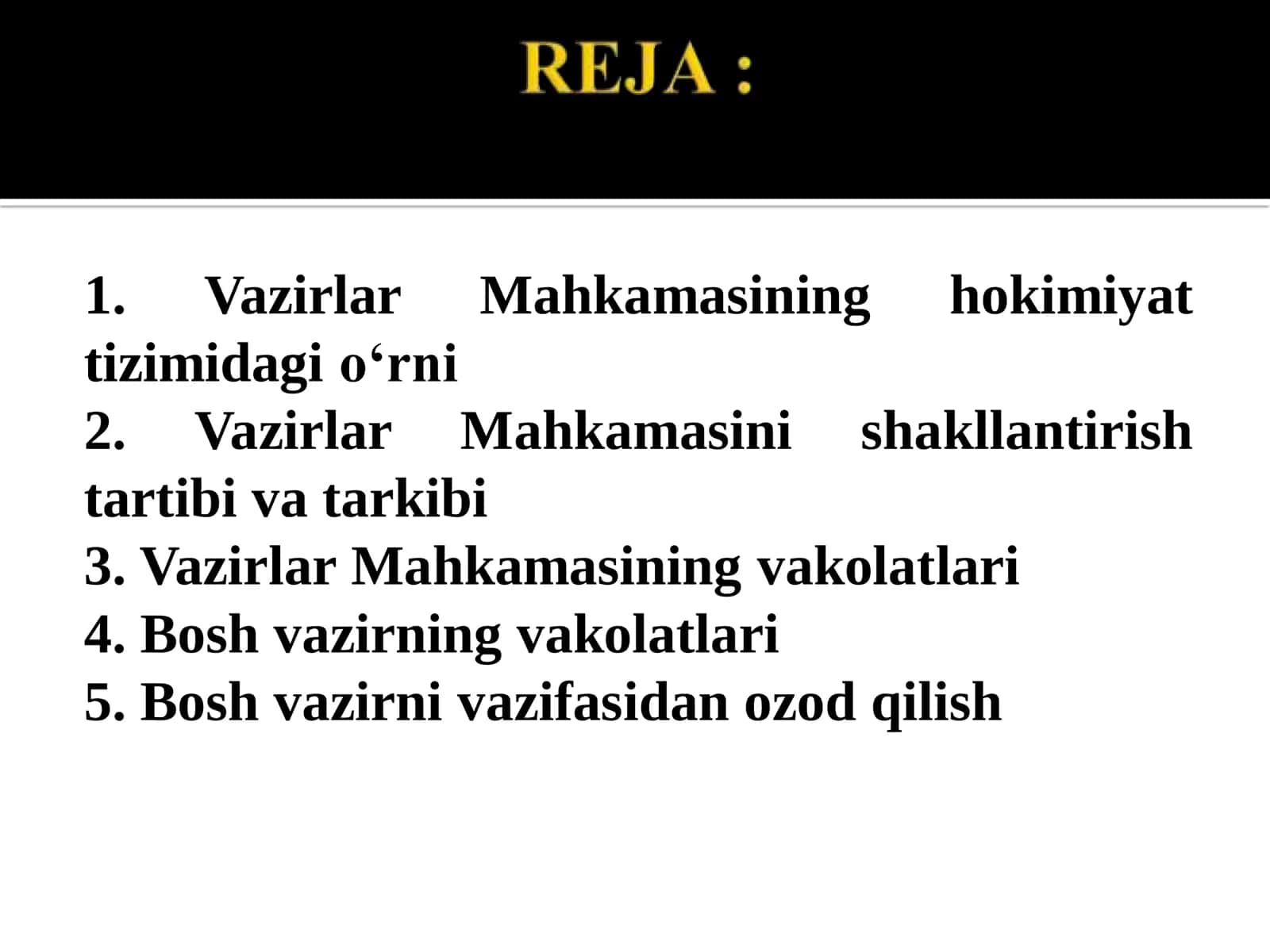 O‘zbekiston Respublikasi Vazirlar Mahkamasi 2