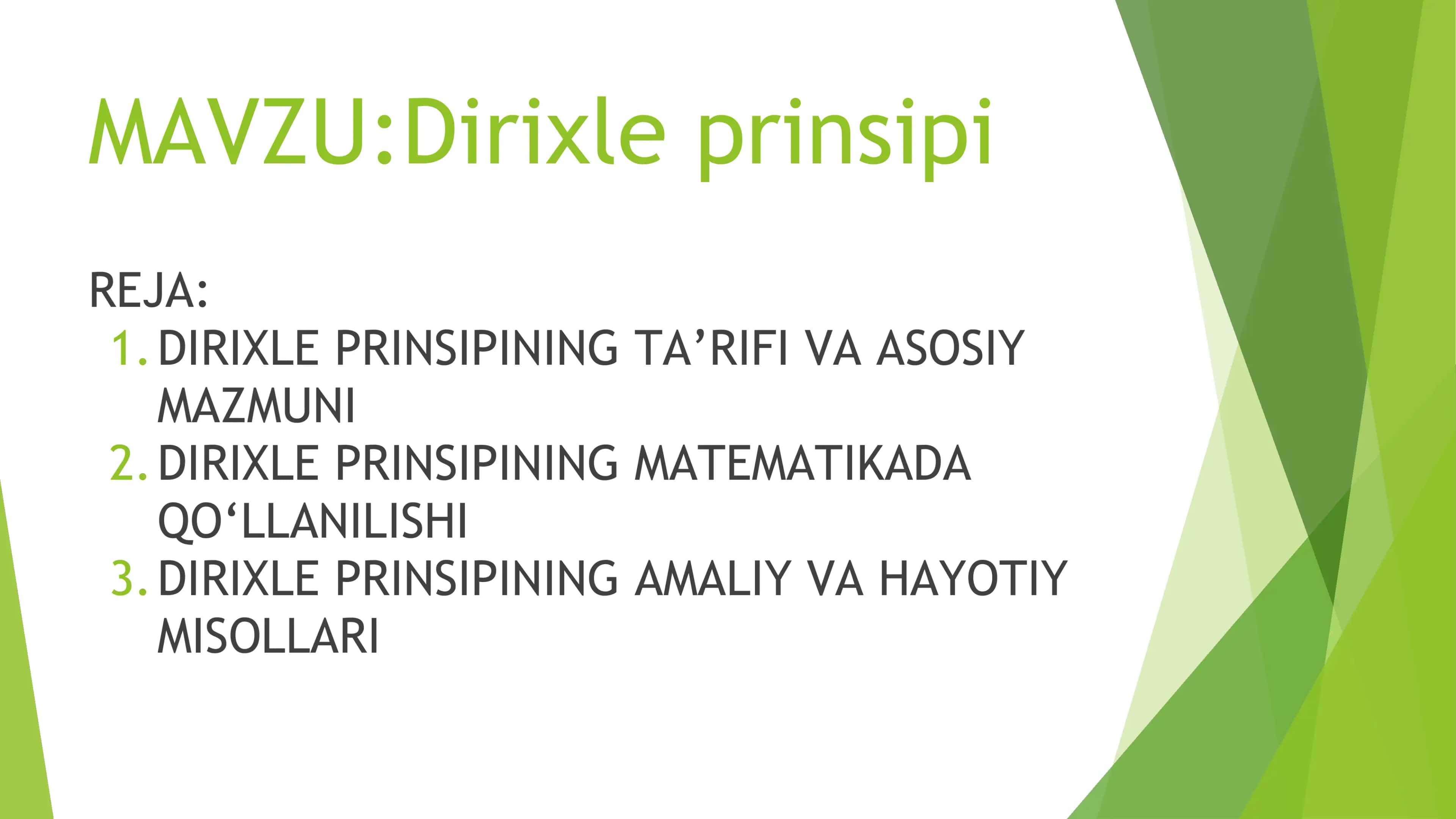 Dirixle prinsipi 2
