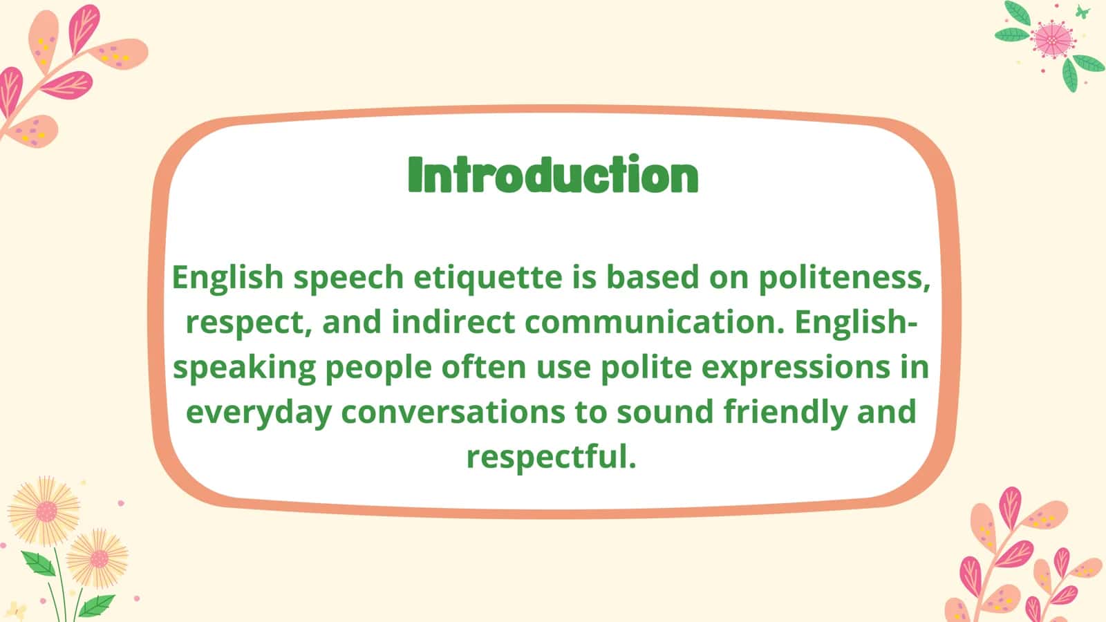 Peculiarities of English Speech Etiquette 2